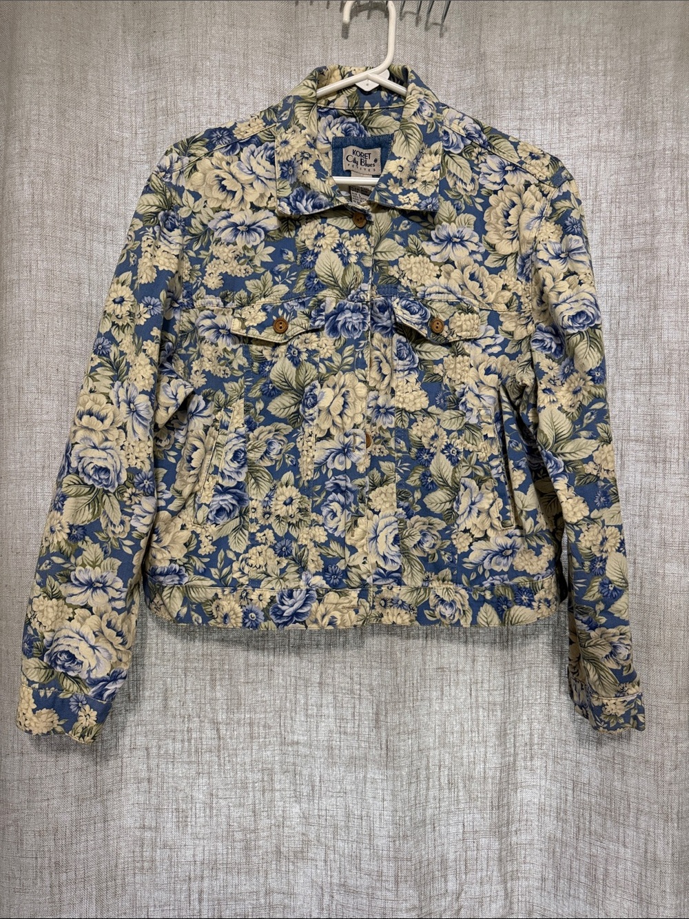 Vintage Koret City Blues Floral Denim Jacket - Picture 2 of 9